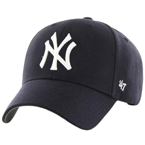 Czapka Z Daszkiem MVP New York Yankees. Niebieskie czapki 47 Brand, bez wzorów, z bawełny. Za 147,99 zł.