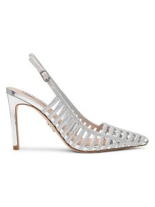 Steve Madden Czółenka w kolorze srebrnym rozmiar: 38. Szare czółenka Steve Madden, bez wzorów, bez obcasa, na szpilce, bez zapięcia. Za 288,52 zł.