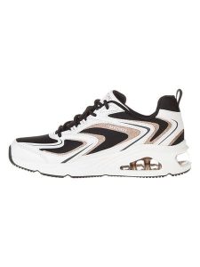 Skechers Sneakersy "Tres-Air Uno" w kolorze złoto-biało-czarnym rozmiar: 36. Białe trampki Skechers, bez wzorów, bez zapięcia. Za 171,28 zł.