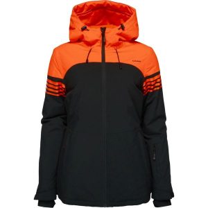 Damska kurtka narciarska Loap Lawela Black-org Black. Brązowe kurtki ZSPORT, m, bez wzorów, bez kaptura. Za 519,99 zł.