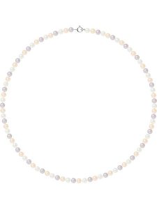 Pearline Naszyjnik perłowy w kolorze fioletowo-jasnoróżowo-białym - dł. 42 cm rozmiar: onesize. Białe naszyjniki Pearline, z perłą, srebrne. Za 212,67 zł.