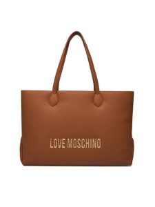 LOVE MOSCHINO Torebka JC4395PP0NKD020A Brązowy. Brązowe shopper bag LOVE MOSCHINO, bez wzorów, ze skóry, bez dodatków. Za 759,99 zł.