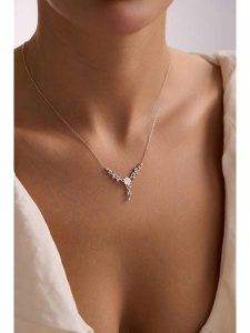 Lodie Silver Srebrny naszyjnik z cyrkoniami - dł. 42 cm rozmiar: onesize. Białe naszyjniki Lodie Silver, z cyrkonią, srebrne. Za 122,96 zł.