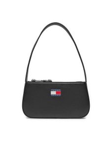 Tommy Jeans Torebka Tjw Ess Must Shoulder Bag AW0AW16966 Czarny. Czarne torebki klasyczne Tommy Jeans, bez wzorów, z jeansu, bez dodatków. Za 179,99 zł.