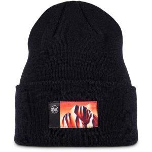 Czapka BUFF KNITTED BEANIE LILON GEM. Czarne czapki Buff, bez wzorów, sportowe. Za 129,90 zł.