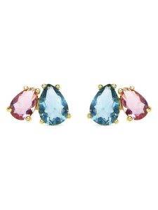 Luxenter Kolczyki-wkrętki z cyrkoniami rozmiar: onesize. Niebieskie kolczyki Luxenter, z cyrkonią, srebrne. Za 139,87 zł.