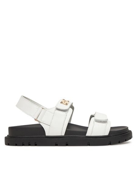 MEXX Sandały MX/020C-HY Biały. Białe sandały Mexx, bez wzorów, ze skóry, bez obcasa, na płaskiej podeszwie, bez zapięcia. Za 139,99 zł.