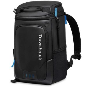 Plecak termiczny 21L Torba termiczna czarna. Czarne plecaki TRAVELHAWK. Za 174,75 zł.