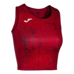 Tank top do biegania damski Joma Elite IX Crop top. Czerwone topy JOMA, l, bez wzorów, sportowe, bez kołnierzyka, bez ramiączek. W wyprzedaży za 83,70 zł.