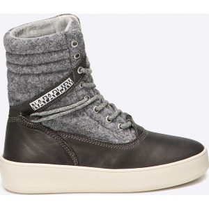 Napapijri - Buty Nova. Szare buty zimowe marki Napapijri, z materiału. W wyprzedaży za 269,90 zł.