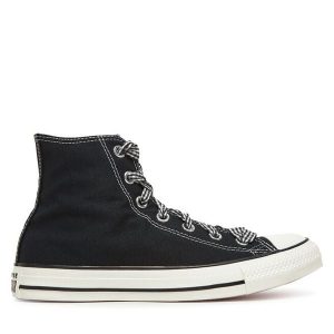 Trampki Converse. Czarne trampki Converse, bez wzorów, bez zapięcia. Za 239,99 zł.