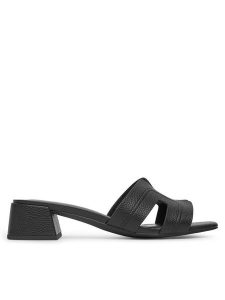 JENNY Klapki R255SS00541 Czarny. Czarne klapki Jenny, bez wzorów, z materiału, bez obcasa. Za 129,99 zł.
