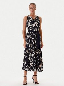 Tatuum Sukienka letnia Orokono T2508.208 Granatowy Relaxed Fit. Niebieskie kombinezony Tatuum, na lato, bez wzorów, z wiskozy, bez kołnierzyka, bez ramiączek. Za 379,99 zł.
