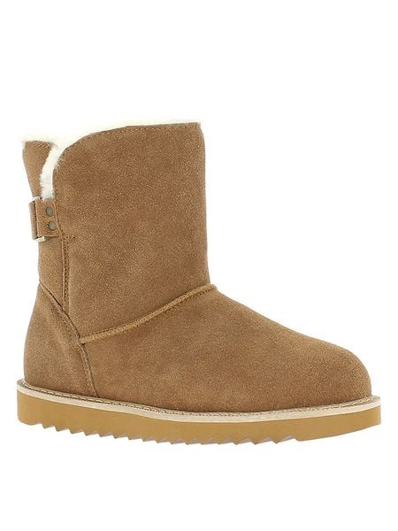 Gooce Skórzane botki zimowe "Colorado" w kolorze jasnobrązowym rozmiar: 38. Brązowe botki Gooce, na zimę, bez wzorów, ze skóry, bez obcasa, bez zapięcia. Za 222,94 zł.