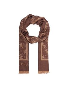 Guess Szal AW5529 VIS03 Brązowy. Brązowe rękawiczki Guess, z aplikacjami, z wiskozy. Za 234,99 zł.