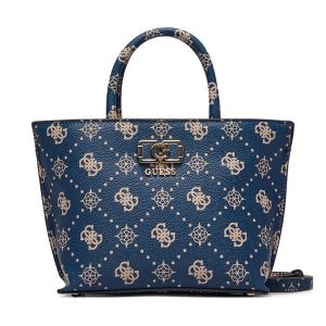 Torebka Guess. Niebieskie kuferki Guess, z aplikacjami, bez dodatków. Za 659,99 zł.