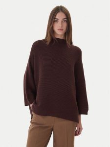 Kontatto Sweter 3M0848C Brązowy Relaxed Fit. Brązowe swetry klasyczne Kontatto, m, z syntetyku, bez kołnierzyka. Za 379,99 zł.