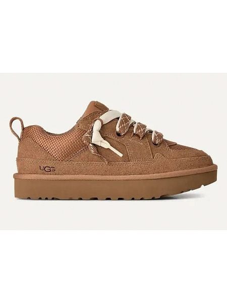 UGG Sneakersy "Lowmel" w kolorze jasnobrązowym rozmiar: 42. Brązowe trampki Ugg, bez wzorów, ze skóry, bez zapięcia. Za 459,04 zł.