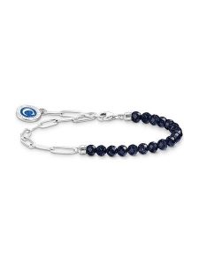 Thomas Sabo Srebrna bransoletka rozmiar: onesize. Niebieskie bransoletki Thomas Sabo, srebrne. Za 124,95 zł.