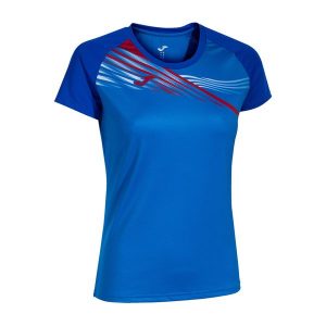 Koszulka do biegania damska Joma Elite X. Niebieskie bluzki JOMA, xl, bez wzorów, sportowe, bez kołnierzyka, bez ramiączek. W wyprzedaży za 125,00 zł.