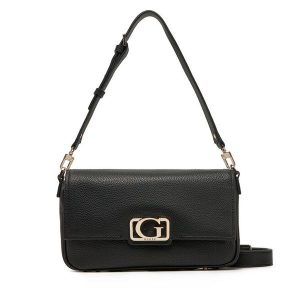 Torebka Guess. Czarne listonoszki Guess, z aplikacjami, bez dodatków. Za 269,99 zł.