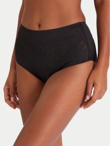 Triumph Figi klasyczne z wysokim stanem Fit Smart 10202477 Czarny. Czarne figi Triumph, bez wzorów, z syntetyku. Za 91,00 zł.