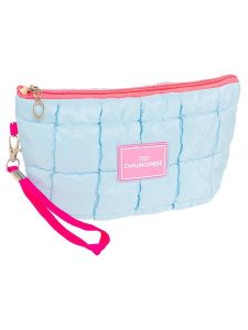 Zwillingsherz Kosmetyczka "Uni" w kolorze błękitnym - 23 x 14 cm rozmiar: onesize. Niebieskie kosmetyczki Zwillingsherz, bez wzorów, z materiału. Za 79,03 zł.
