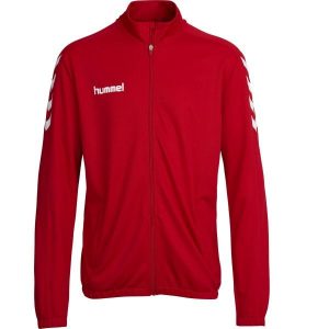 Bluza sportowa dla dorosłych Hummel Core Poly Jacket. Czerwone bluzy Hummel, xl, bez wzorów, bez kaptura. Za 89,00 zł.