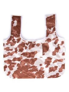 DESIGNWORKS INK ® Torba "Moo" w kolorze jasnobrązowo-białym na zakupy - 30,5 x 35,6 cm rozmiar: onesize. Białe shopper bag bez wzorów, z materiału, na ramię, bez dodatków. Za 52,99 zł.