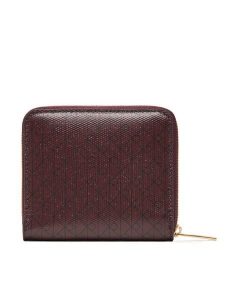 Calvin Klein Portfel Emblem Aop Square Zip Around LV04F1089G Bordowy. Czerwone portfele Calvin Klein, bez wzorów, ze skóry. Za 189,99 zł.