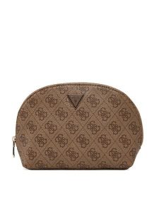 Guess Kosmetyczka PW7501 P5170 Beżowy. Brązowe kosmetyczki Guess, z aplikacjami, ze skóry, bez dodatków. Za 159,99 zł.