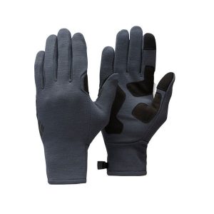 Rękawice z wełną merino Black Diamond Heavyweight Wool Liners pięciopalczaste. Szare rękawiczki Black Diamond, bez wzorów, z wełny. Za 154,99 zł.