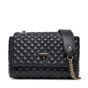 Torebka Guess. Czarne listonoszki Guess, z aplikacjami, bez dodatków. Za 369,99 zł.