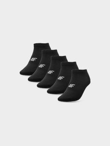 4F Skarpetki krótkie (5-pack) damskie - czarne 39-42. Czarne skarpetki 4f, bez wzorów. Za 59,99 zł.