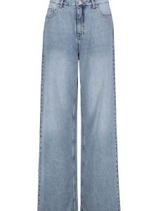Sublevel Dżinsy - Comfort fit - w kolorze błękitnym rozmiar: L. Niebieskie jeansy Sublevel, z aplikacjami, z bawełny, z podwyższonym stanem. Za 175,67 zł.
