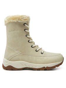 Kimberfeel Śniegowce Lexie Écru. Buty zimowe Kimberfeel, ze skóry, bez obcasa, bez zapięcia. Za 369,99 zł.