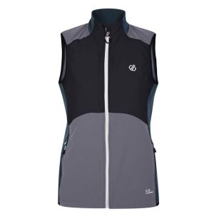 Bezrękawnik turystyczny damski Dare 2B Avidly. Czarne kamizelki Dare 2b, xs, bez wzorów, bez kołnierzyka, bez ramiączek, bez kaptura. Za 94,99 zł.