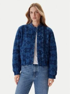 Mustang Kurtka bomber Bouse 1016739 Niebieski Regular Fit. Niebieskie kurtki Mustang, m, bez wzorów, z bawełny, bez kaptura. Za 529,99 zł.
