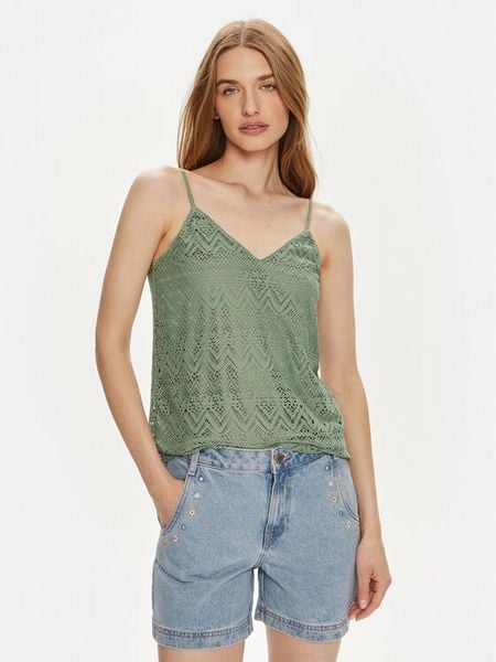 Vero Moda Top Maya 10304453 Zielony Regular Fit. Zielone topy Vero Moda, m, bez wzorów, z syntetyku, bez kołnierzyka, bez ramiączek. Za 39,99 zł.