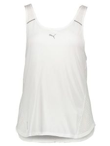 Puma Top funkcyjny "Run Cloudspun Marathon" w kolorze białym rozmiar: M. Białe topy Puma, m, bez wzorów, bez kołnierzyka, bez ramiączek. Za 83,42 zł.