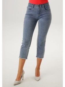 Aniston Dżinsy - Skinny fit - w kolorze niebieskim rozmiar: 40. Niebieskie jeansy Aniston, bez wzorów. Za 72,95 zł.