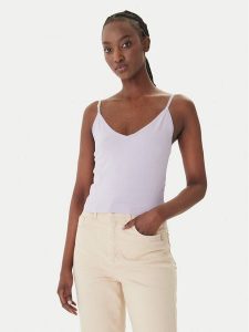 Guess Top O6GR01 Z5302 Fioletowy Regular Fit. Fioletowe topy Guess, xs, z aplikacjami, z wiskozy, bez kołnierzyka, bez ramiączek. Za 186,99 zł.