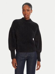 Guess Sweter W4BR25 Z3BH0 Czarny Regular Fit. Czarne swetry klasyczne Guess, s, z syntetyku, bez kołnierzyka. Za 299,99 zł.