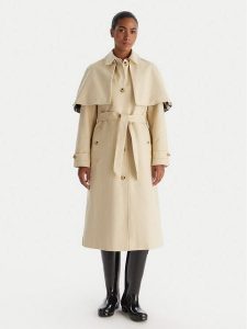 Hunter Trencz Keltie HARW0014251 Beżowy Regular Fit. Brązowe płaszcze Hunter, l, bez wzorów, z bawełny, bez kaptura. Za 769,99 zł.