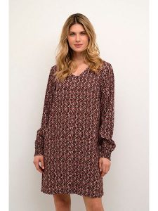 Cream Sukienka "Tiah" w kolorze czerwono-czarnym rozmiar: 36. Czerwone sukienki Cream, na co dzień, s, bez wzorów, z wiskozy, klasyczne, bez kołnierzyka, bez ramiączek, mini, proste. Za 113,10 zł.