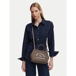 Torebka KARL LAGERFELD. Brązowe torebki klasyczne KARL LAGERFELD, bez wzorów, bez dodatków. Za 429,99 zł.