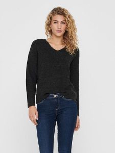 ONLY Sweter w kolorze antracytowym rozmiar: XS. Czarne swetry oversize ONLY, xs, bez wzorów, bez ramiączek. Za 52,67 zł.
