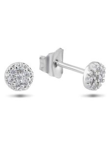 DIA DIAMONDS Srebrne kolczyki-wkrętki z diamentami rozmiar: onesize. Szare kolczyki DIA DIAMONDS, z diamentem, srebrne. Za 188,85 zł.