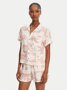 Banana Moon Koszula Taylor Floreal MHW03 Różowy Loose Fit. Czerwone koszule Banana Moon, s, bez wzorów, z wiskozy, bez kołnierzyka, bez ramiączek. Za 289,99 zł.