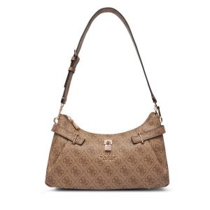 Torebka Guess. Brązowe torebki klasyczne Guess, z aplikacjami, bez dodatków. Za 589,99 zł.